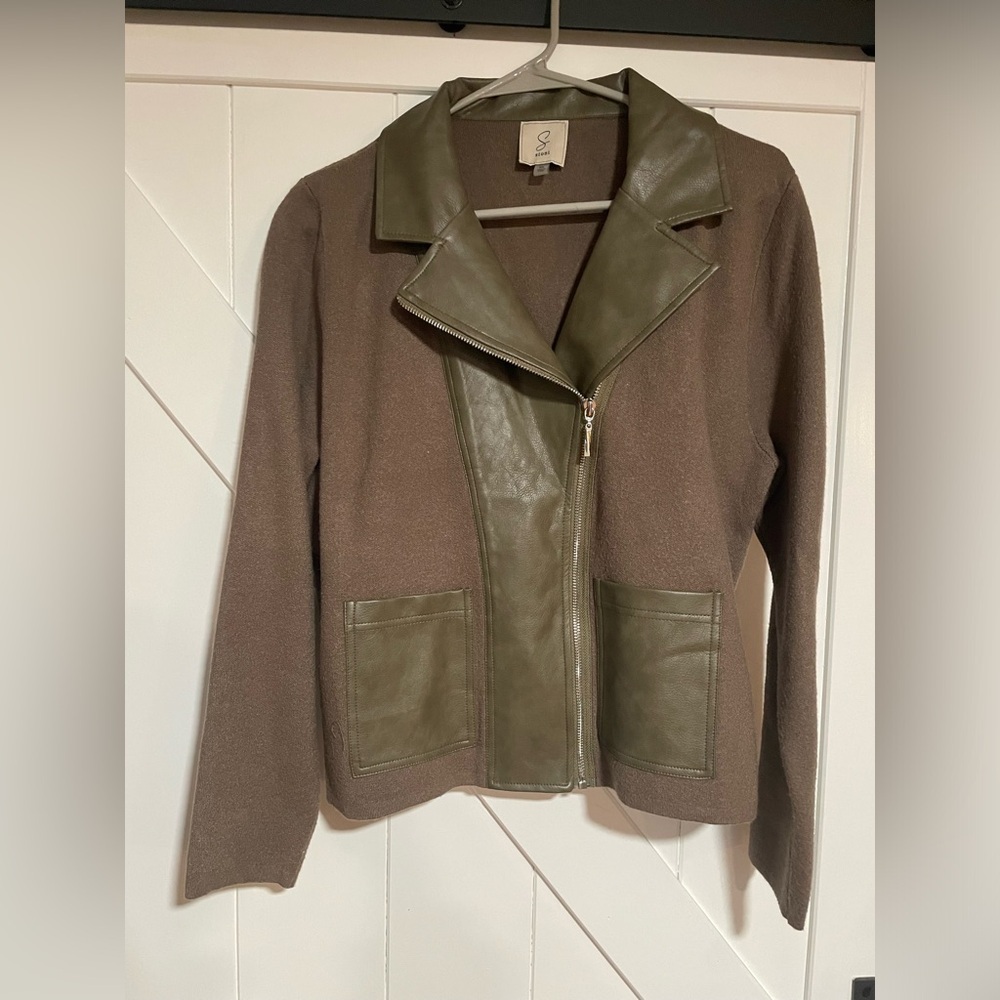 Olive and Brown Women's Jacket